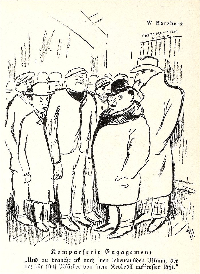 Walter Herzberg - Komparserie-Engagement, 1929