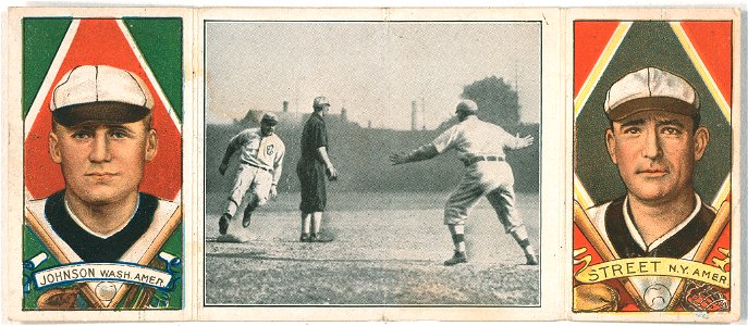 Walter Johnson-Chas. E. Street, Washington Nationals, New York Highlanders, baseball card portrait LCCN2008678414