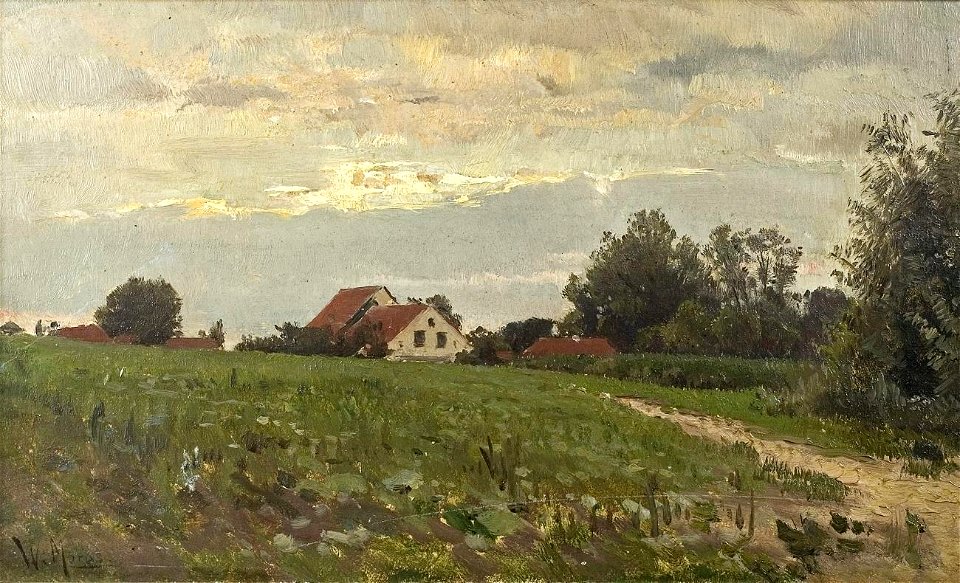 Walter Moras - Landschaft mit Häusern