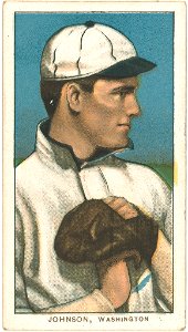 Walter Johnson, Washington Nationals, baseball card portrait LCCN2008676855