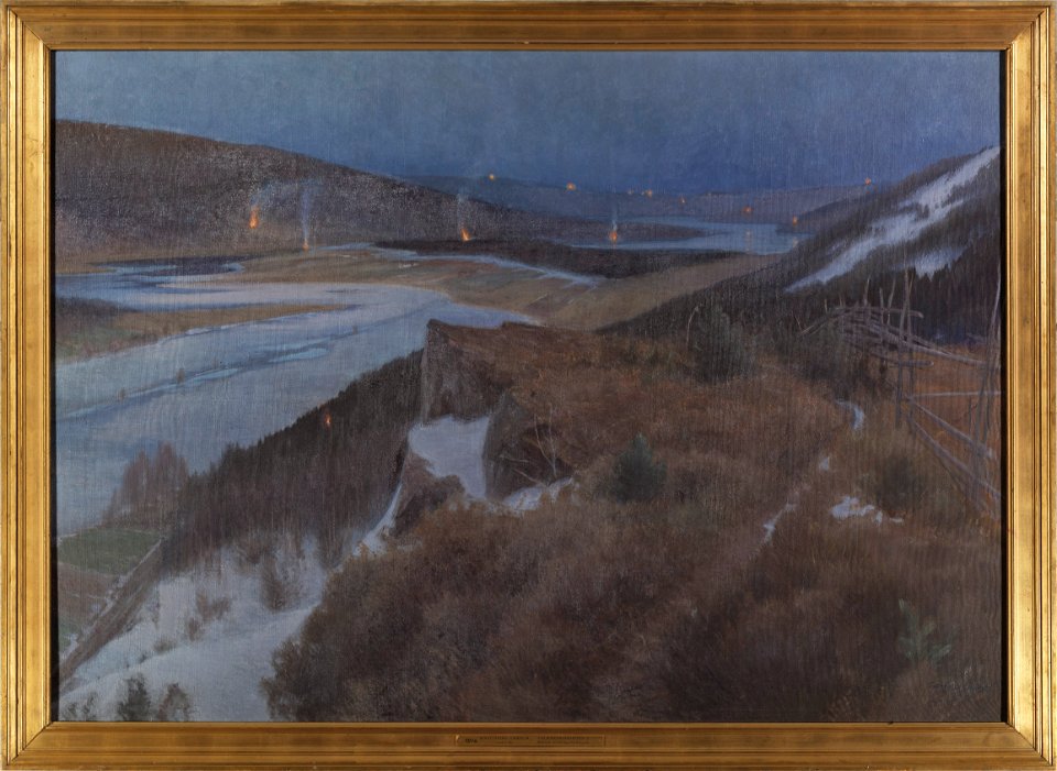 Walpurgis Night in Bergslagen, Grangärde in Dalarna (Anshelm Schultzberg) - Nationalmuseum - 18507