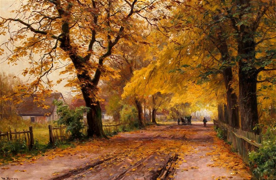 Walter Moras - Herbstliche Allee
