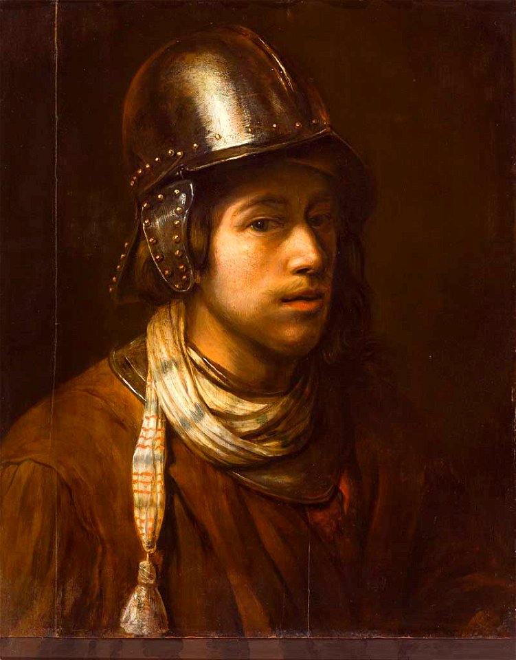 Wallerant Vaillant (attr) Portrait eines jungen Mannes mit Helm