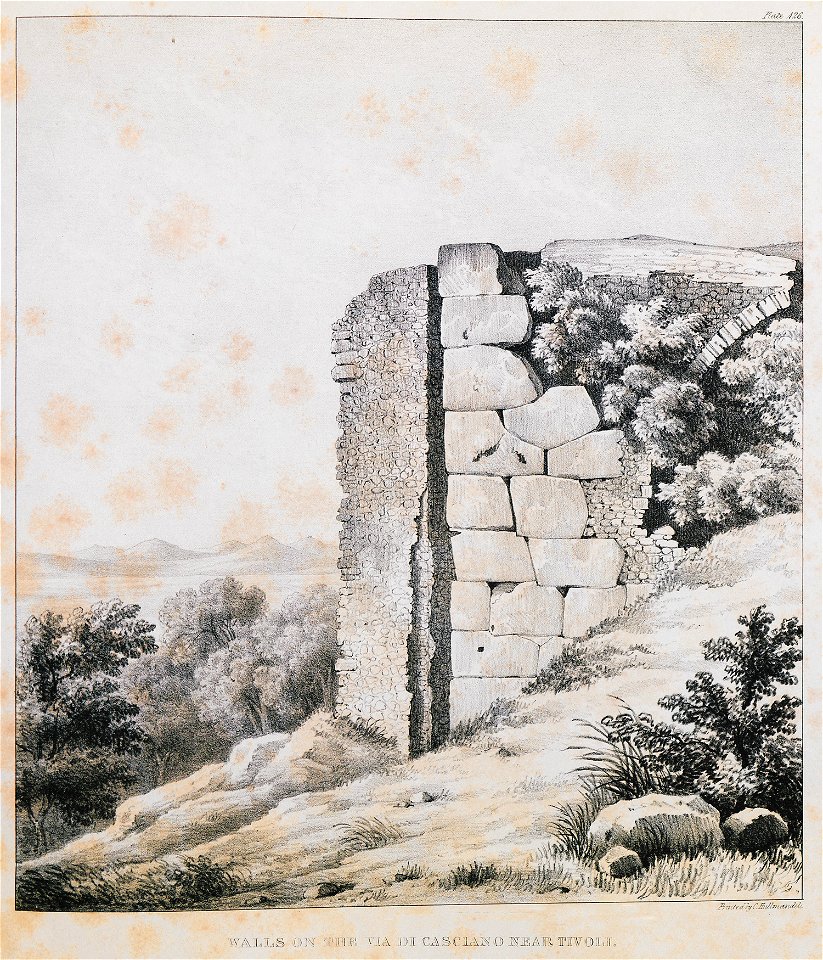 Walls on the via di Casciano near Tivoli - Dodwell Edward - 1834