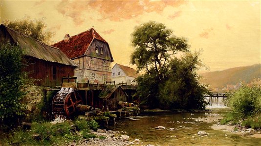 Walter Moras - Wassermühle bei Marburg