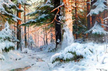 Walter Moras Winterlandschaft. Free illustration for personal and commercial use.