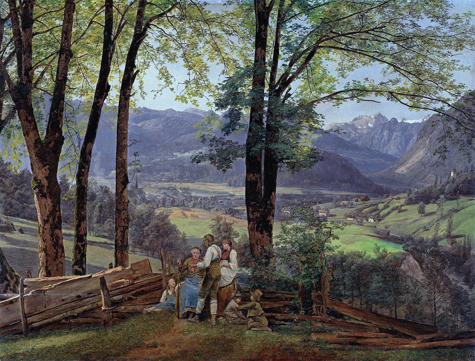 Ferdinand Georg Waldmüller - Blick auf Ischl (1838)FXD