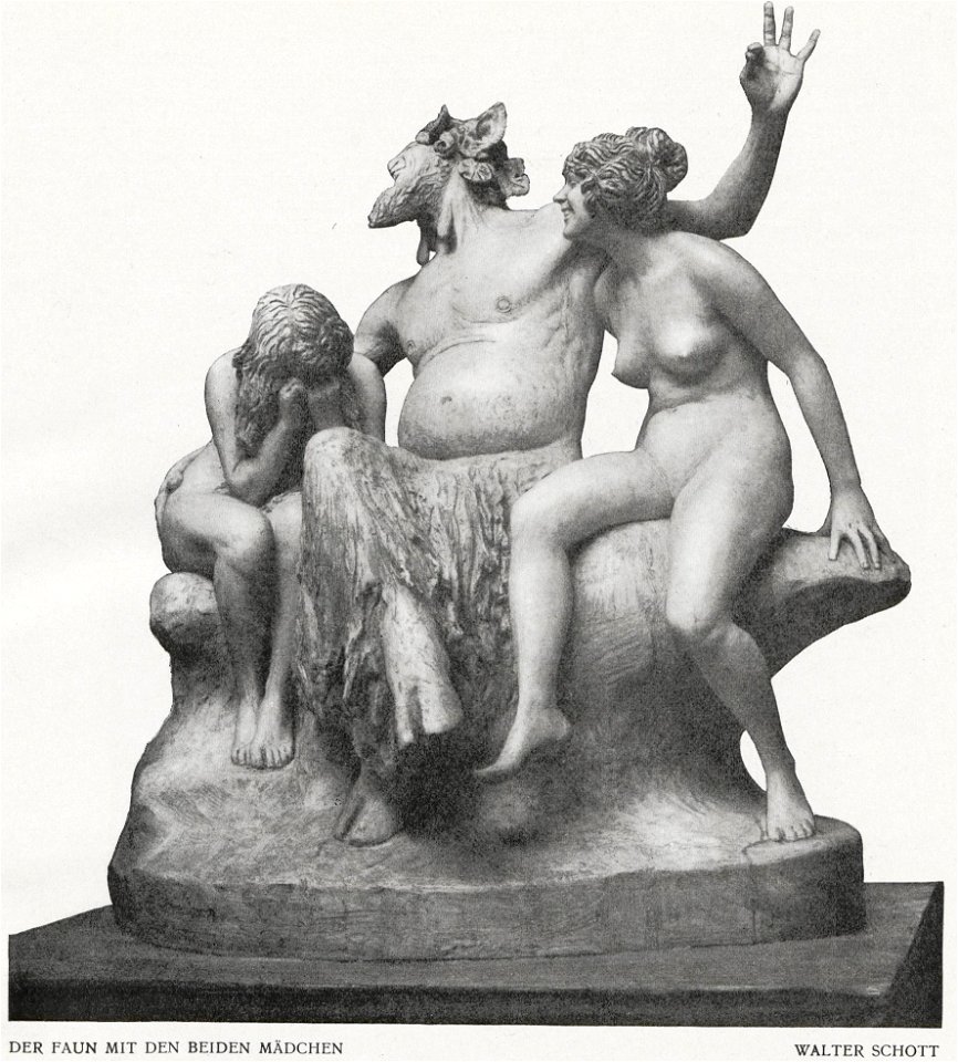 Walter Schott - Der Faun mit den beiden Mädchen