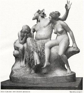 Walter Schott - Der Faun mit den beiden Mädchen