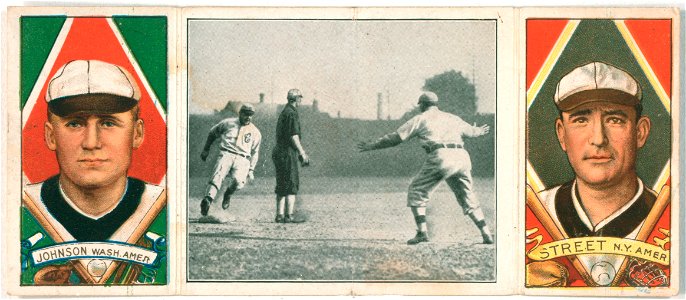 Walter Johnson-Chas. E. Street, Washington Nationals, New York Highlanders, baseball card portrait LCCN2008678414