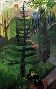 Walter Kurt Wiemken Parklandschaft in Paris c1928