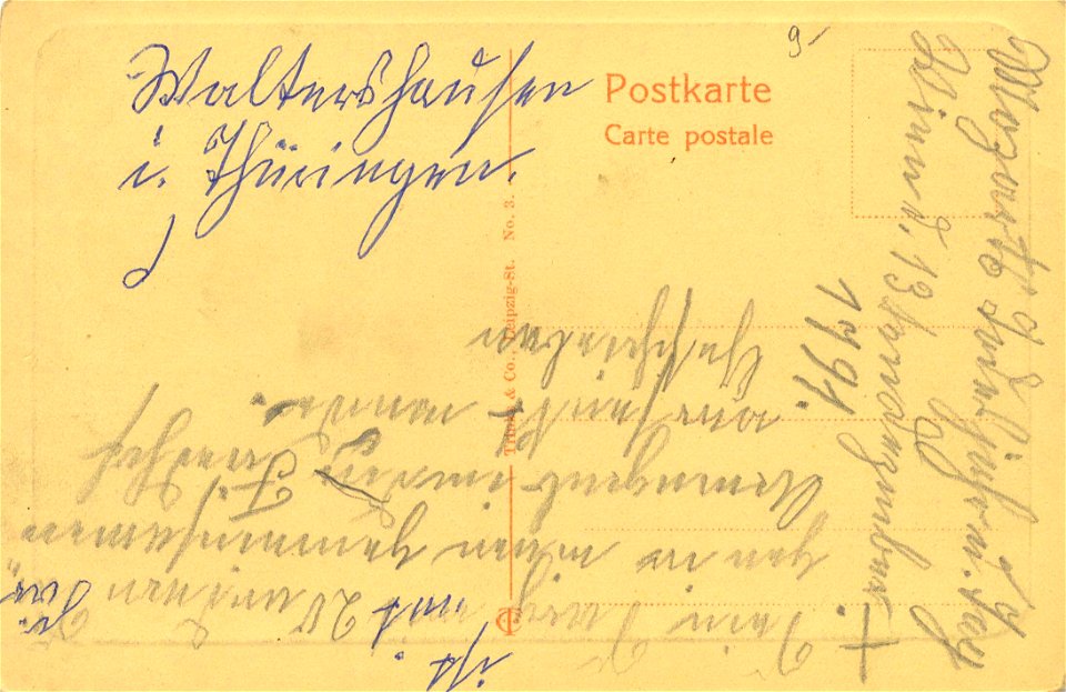 Waltershausen, Thüringen - Burgberg (back) (Zeno Ansichtskarten)