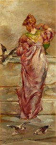 Walter Shirlaw - At the Fountain - 35.33 - Indianapolis Museum of Art