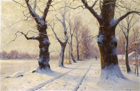 Walter Moras - Winterliche Allee