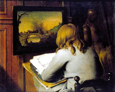 Wallerand Vaillant (1623-1677) - A Young Boy Copying a Painting - 3765 - Guildhall Art Gallery