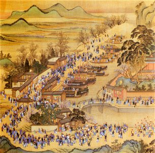 Wang Hui - Southern journey of Emperor Kangxi (detail)