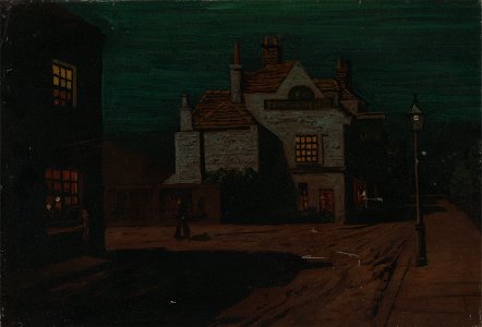 Walter Greaves - The Black Lion, Chelsea by Night - Google Art Project