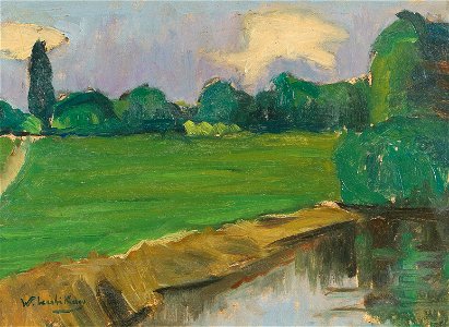 Walter Leistikow - River Landscape. Free illustration for personal and commercial use.
