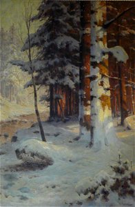 Walter Moras - Im Winterwald. Free illustration for personal and commercial use.