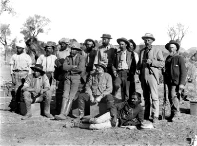 Walter Baldwin Spencer - Members of the Horn Expedition, Alice Springs, Central Australia, 1894 - Google Art Project. Free illustration for personal and commercial use.