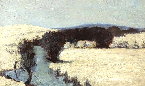 Walter Moras - Winterlandschaft mit Fluss