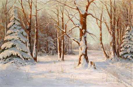 Walter Moras - Winterwald. Free illustration for personal and commercial use.