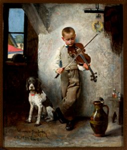 Wandalin Strzałecki - Fiddler - MP 2432 - National Museum in Warsaw