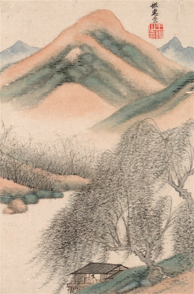Wang Jian - Landscapes in the Styles of Old Masters, In the Style of Huichong - 1976.26.3a - Yale University Art Gallery
