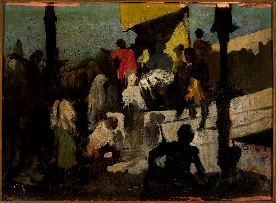 Wandalin Strzałecki - Roman amphitheatre, sketch - MP 2398 MNW - National Museum in Warsaw