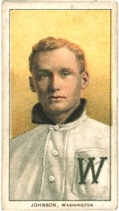 Walter Johnson, Washington Nationals, baseball card portrait LCCN2008676856