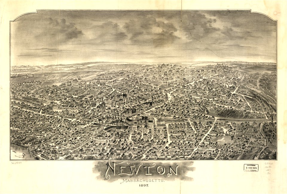 Wards 1 and 7, Newton, Massachusetts 1897. LOC 74693149