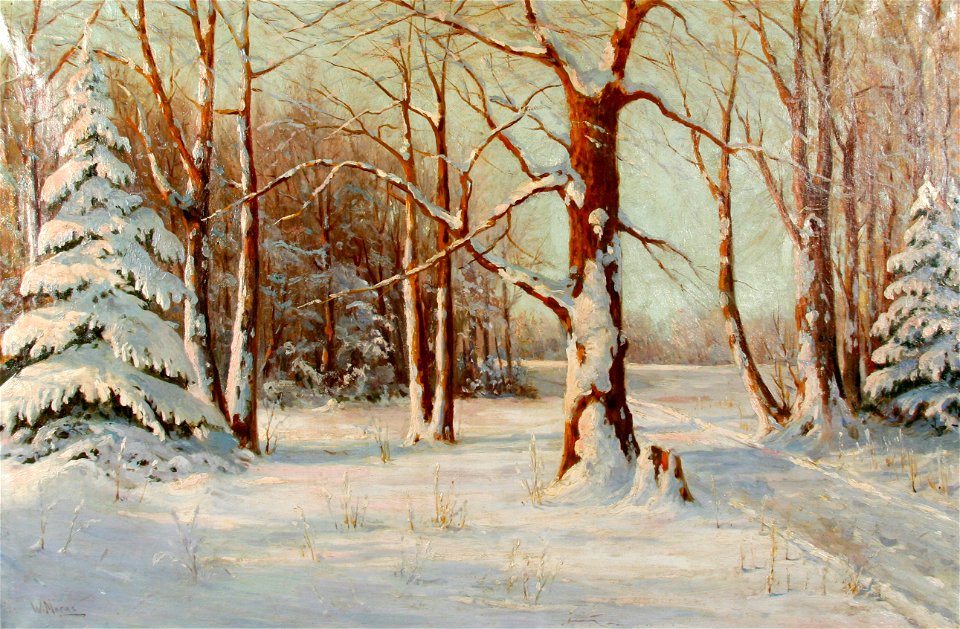 Walter Moras - Winter. Free illustration for personal and commercial use.