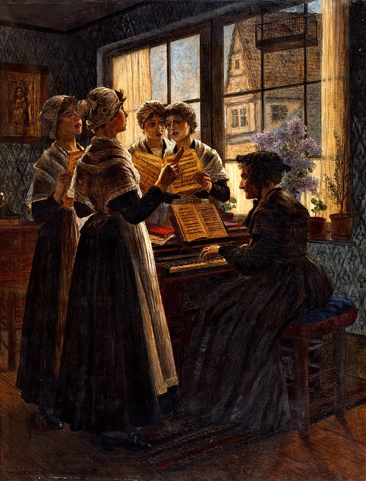 Walther Firle Gesangsstunde im Waisenhaus
