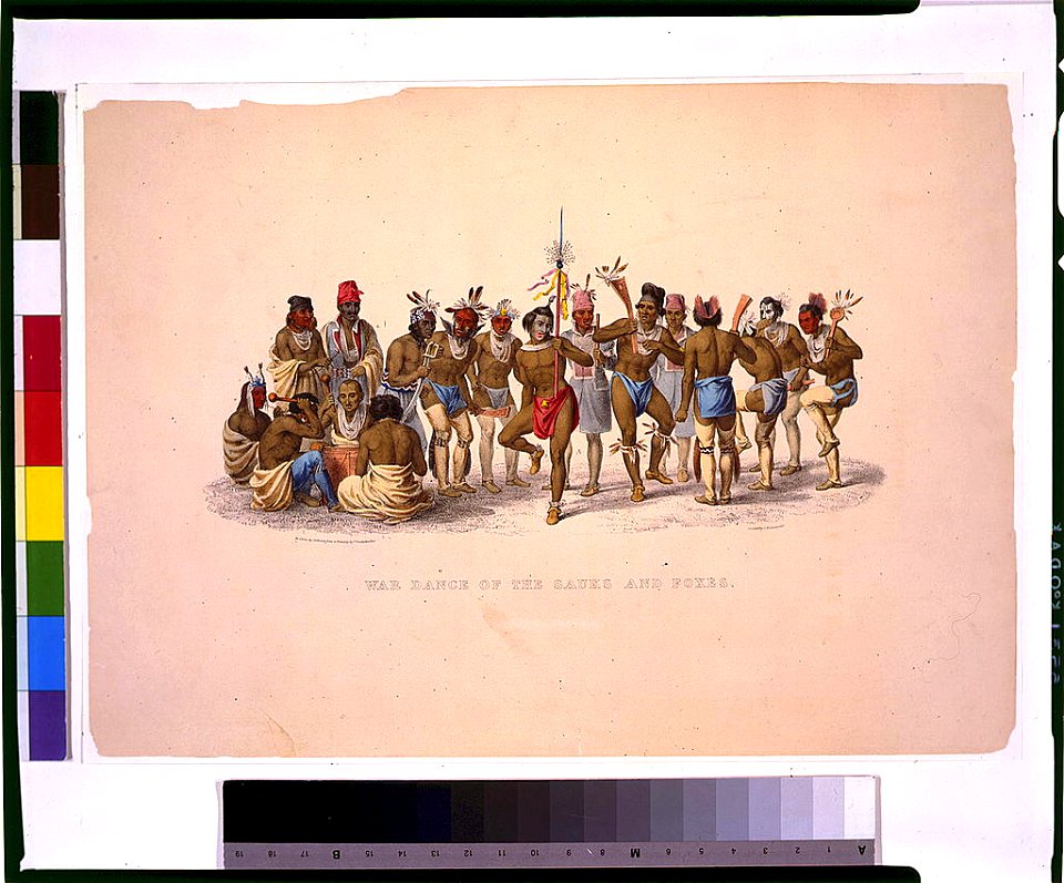 War dance of the Sauks and Foxes - on stone by Corbould from a painting by P. Rindisbacher ; printed by C. Hullmandel. LCCN95502192