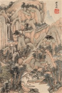 Wang Jian - Landscape in the Style of Various Old Masters, In the Style of Ma Wan - 1976.26.3g - Yale University Art Gallery