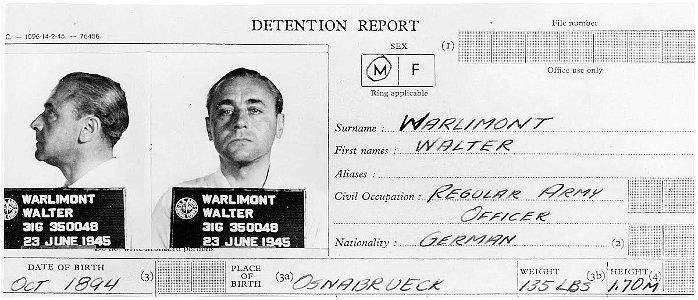 Walter Warlimont Detention Report
