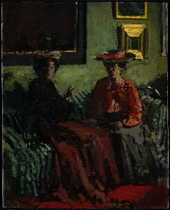 Walter Richard Sickert - Les Petites Belges (Young Belgian Women) - 38.774 - Museum of Fine Arts. Free illustration for personal and commercial use.