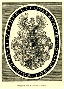 Wappen des Melchior Lorichs - Lorck Melchior - 16th century