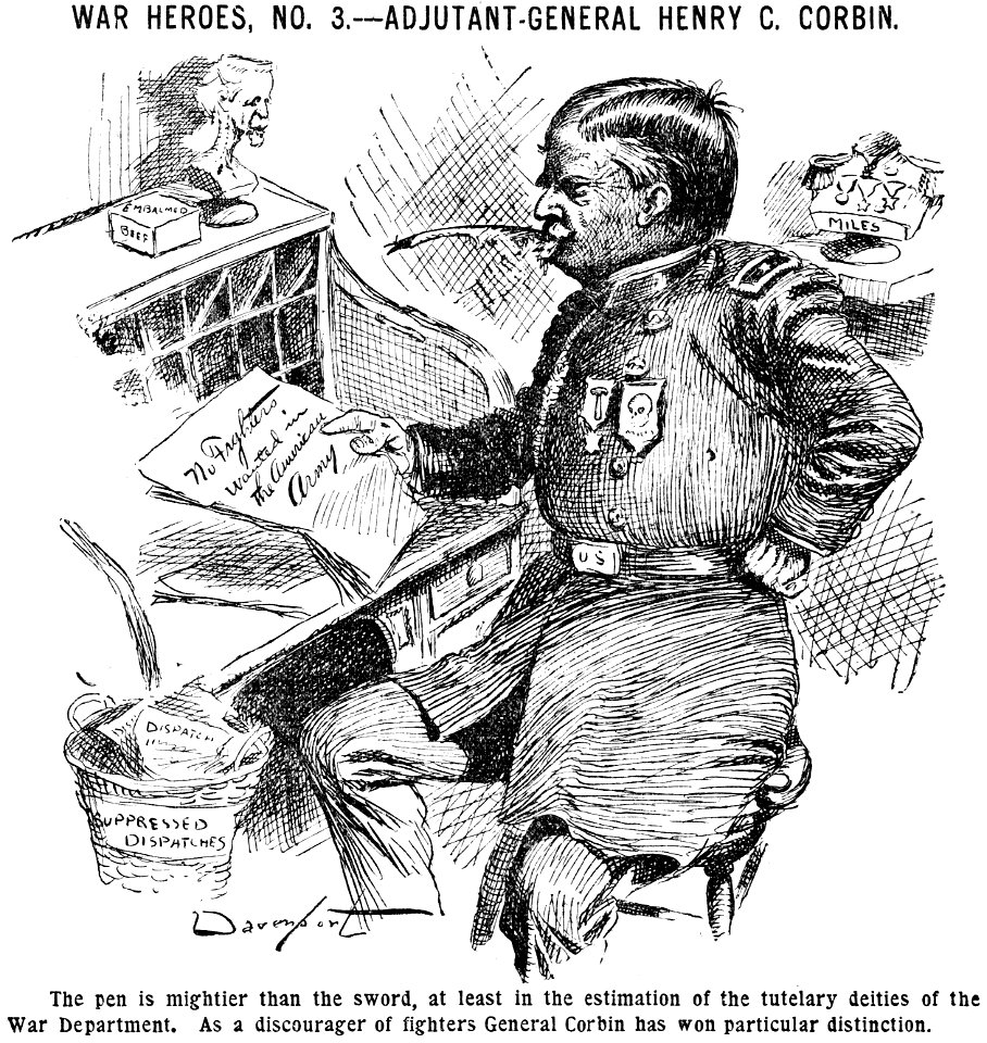 War Heroes, No 3. - Adjutant-General Henry C. Corbin (Homer Davenport)