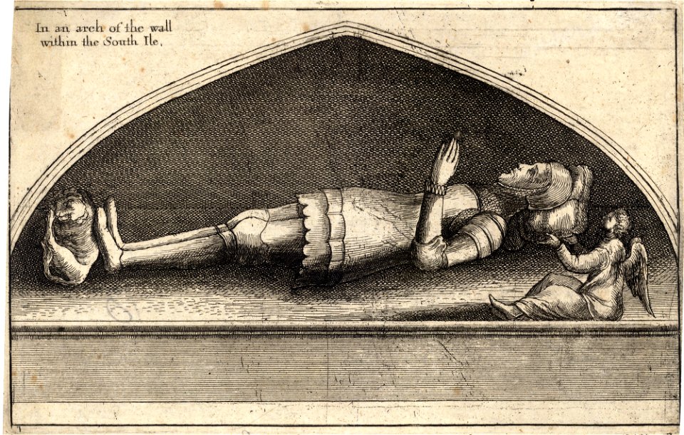 Wenceslas Hollar - Anonymous tomb at Warwick