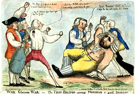 War! Glorious War! or, The True Briton giving Monsieur a good Drubbing (BM 1991,0720.18)