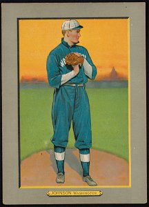 Walter Johnson, Washington Nationals, baseball card portrait LCCN2007685707