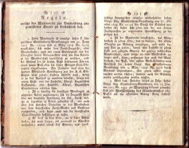 Wanderbuch, Albert Strauß, 1816, Regeln