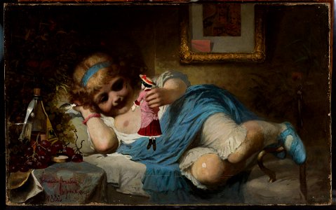 Wandalin Strzałecki - Girl with a doll – Convalescent - MP 2397 MNW - National Museum in Warsaw