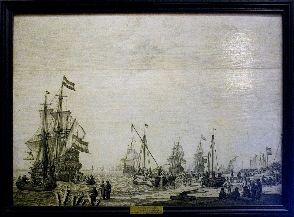 War fleet close to a shore