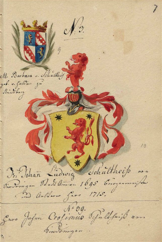 Wappenbuch RV 18Jh 07r Schultheiß
