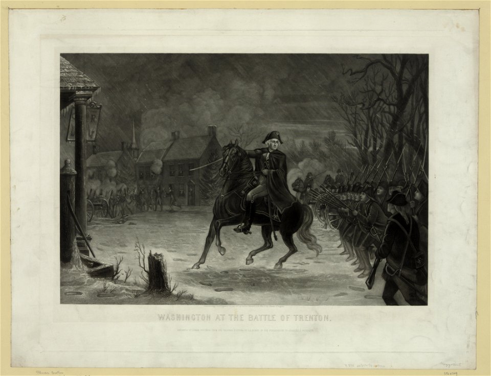 Washington at the Battle of Trenton - Engraved by Illman Brothers from the original in the possession of Charles J. Peterson. LCCN2004670529