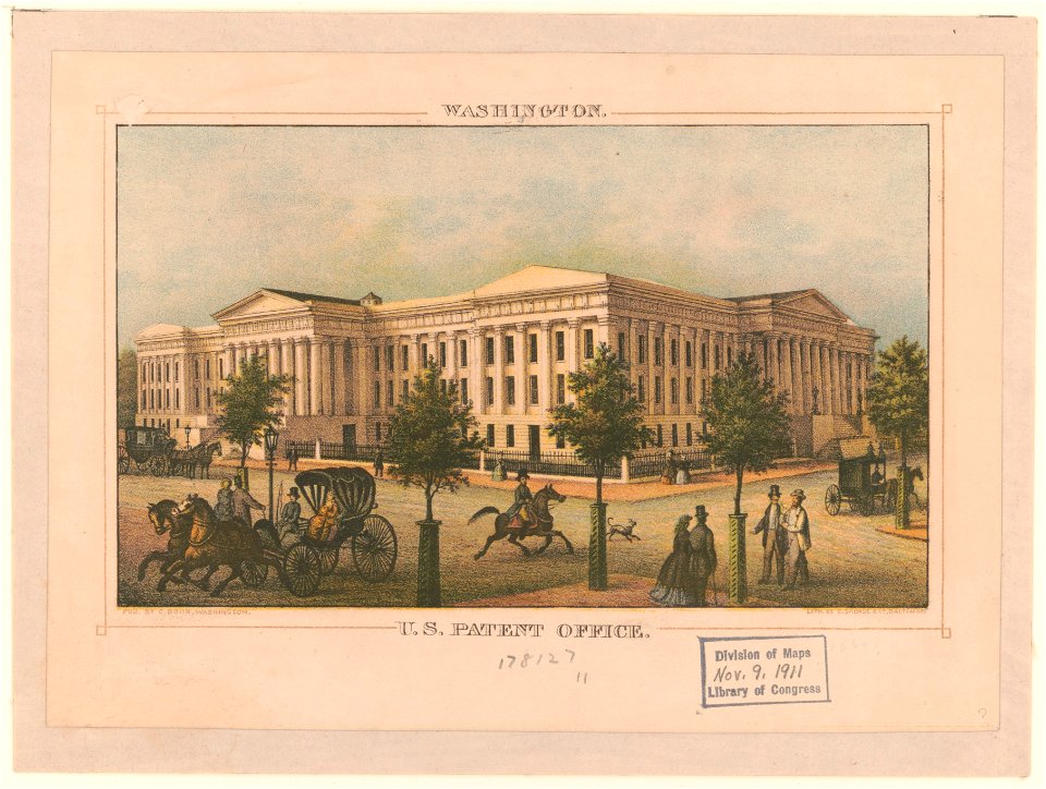 Washington. U.S. Patent Office - lith. by E. Sachse & Co., Baltimore. LCCN2012648850