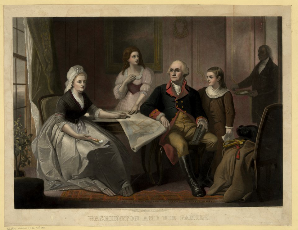 Washington and his family - original painting by C. Schussele, Phila. ; engraved by Wm. Sartain, Phila. LCCN2006680108