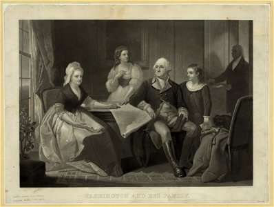 Washington and his family - original painting by C. Schussele, Phila. ; engraved by Wm. Sartain, Phila. LCCN2006680107